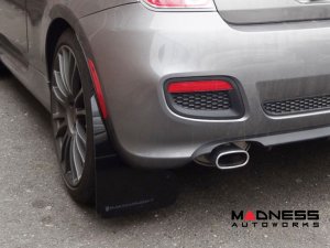 FIAT 500 Mud Flaps by Rally Armor - Red w/ White Logo